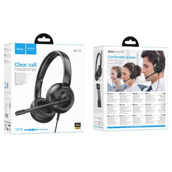  Наушники полноразмерные HOCO W112 Pure headphones черный 