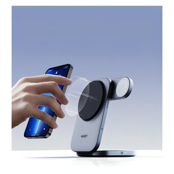  Беспроводное зарядное устройство Aukey LC-MC312 3in1 Travel Qi2 