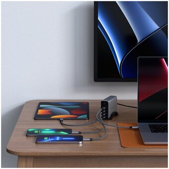  Зарядное устройство Satechi ST-UC165GM-EU 165W USB-C 4-Port PD GaN Charger Space Gray 
