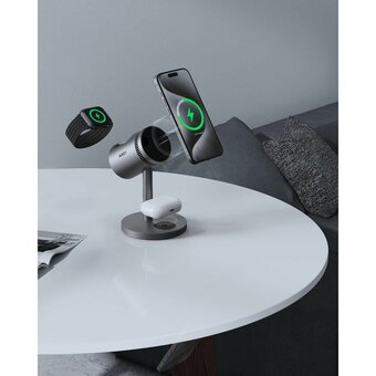  Беспроводное зарядное устройство Aukey LC-MC311A 3in1 Cooler Qi2 