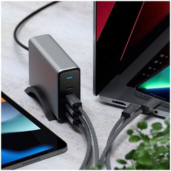  Зарядное устройство Satechi ST-UC165GM-EU 165W USB-C 4-Port PD GaN Charger Space Gray 