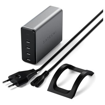  Зарядное устройство Satechi ST-UC165GM-EU 165W USB-C 4-Port PD GaN Charger Space Gray 