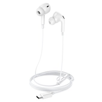  Наушники HOCO M101 Pro Crystal sound Type-C wire-controlled digital earphones with microphone белый 