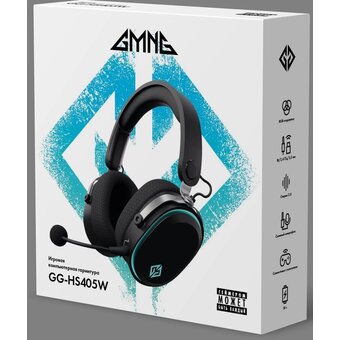  Наушники с микрофоном GMNG GG-HS405W черный/черный 