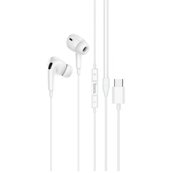 Наушники HOCO M101 Pro Crystal sound Type-C wire-controlled digital earphones with microphone белый 