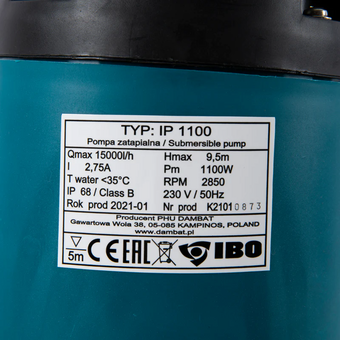  Насос фекальный IBO IP 1100 