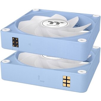  Вентилятор Thermaltake CT120 EX Sync Hydrangea Reverse ARGB (CL-F198-PL12BU-A) (упак. 3шт) 120х120x25 синий 4-pin 31.2дБ Ret 