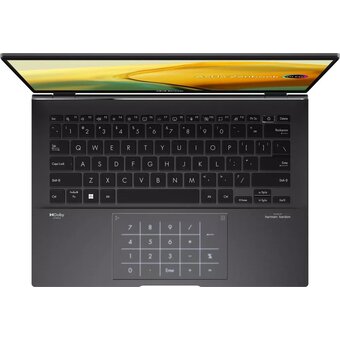  Ноутбук ASUS UM3402YA-KP811W (90NB0W95-M01JM0) 14"/WQXGA/IPS/400N/60Hz/Ryzen 5 7430U/16GB/SSD1TB/AMD Radeon/FingerPrint/Backlit/Win11Home/Jade Black 