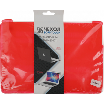  Накладка для ноутбука DF MacCase-05 13.3" красный твердый пластик 