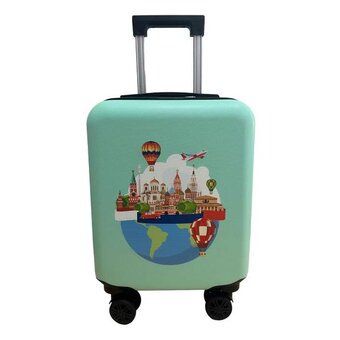  Чемодан для детей LATS 676 Москва бирюзовый 