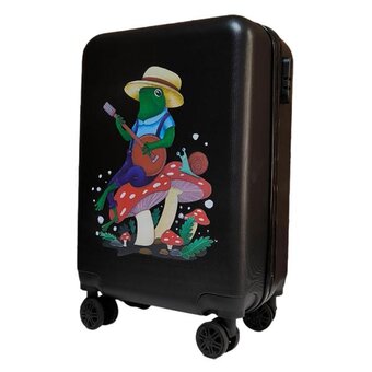  Дорожный чемодан LATS 707 Лягушки, черный 