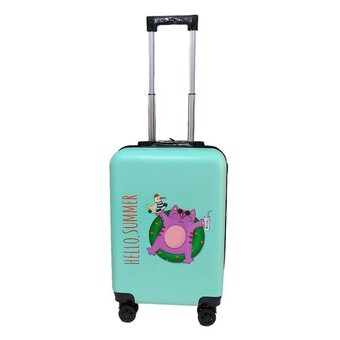  Дорожный чемодан LATS 704 Кот в круге, бирюзовый 