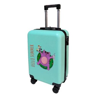  Дорожный чемодан LATS 704 Кот в круге, бирюзовый 