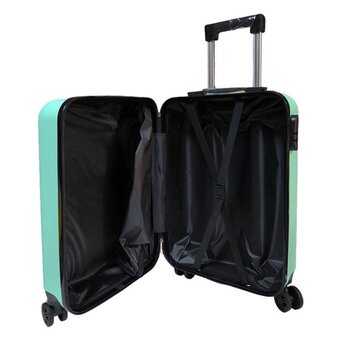  Дорожный чемодан LATS 704 Кот в круге, бирюзовый 