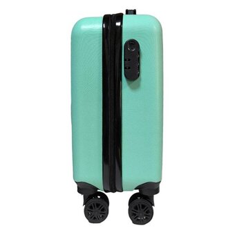  Дорожный чемодан LATS 704 Кот в круге, бирюзовый 