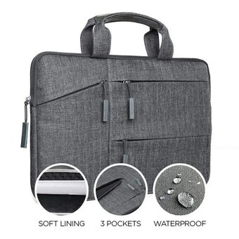  Сумка Satechi ST-LTB15 Water-Resistant Laptop Carrying Case Нейлон, Серый 