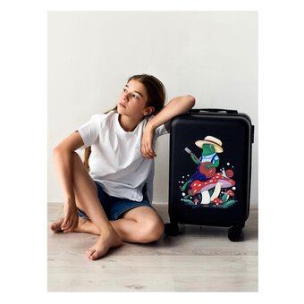  Дорожный чемодан LATS 707 Лягушки, черный 