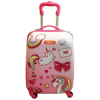  Чемодан Magio 162 Счастливый единорог разноцветный 