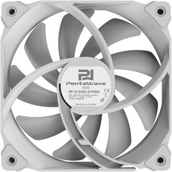  Вентилятор PentaWave PF-K12WS-R PWM / Reverse Blade /120mm 4 pin MHDB 600-1700rpm 72,6CFM 29.6dBA / White 