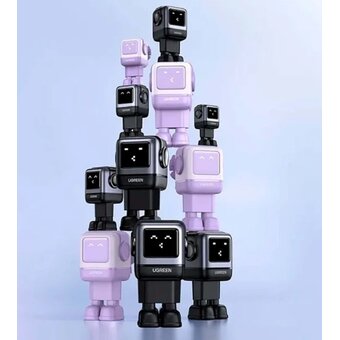  СЗУ UGREEN CD361 (35291) USB-A+2*USB-C 65W Nexode Robot GaN Tech Fast Charger Purple 