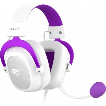  Наушники Havit H2002d белый/фиолетовый 