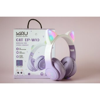  Гарнитура Miru CAT EP-W10 (W103) сиреневый 