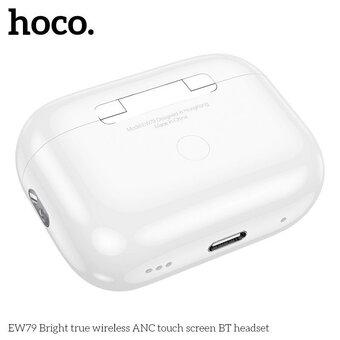  Наушники bluetooth HOCO EW79 Bright true wireless ANC touch screen BT headset белый 