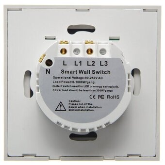  Умный выключатель Sibling Powerlight WS1W 1 клавиша с нулем белый 
