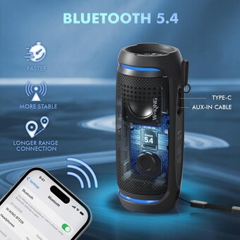  Портативная колонка W-King BT226 черный 