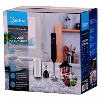  Блендер погружной Midea MC-BL605 черный 