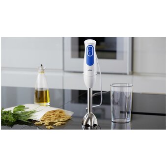  Блендер Braun MultiQuick 3 MQ3045WH Aperitive (0X22111191) белый/синий 