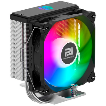  Кулер PentaWave PC-S03E SRB ARGB LGA115X/1200/1700/1851/AM4/AM5 (TDP 180W, 1*100mm ARGB PWM Fan, 3 тепловые трубки 6мм, 600-2100RPM) 