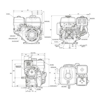  Двигатель Honda GX270T2-VSP-OH 