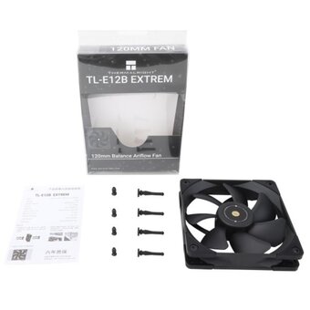  Вентилятор Thermalright TL-E12B Extrem 120x120x25mm черный 4-pin 25.6dB 160gr Ret 