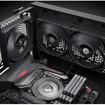  Вентилятор Thermaltake Toughfan 12 Pro (CL-F139-PL12BL-A) 120х120x25 черный 4-pin 22.6дБ Ret 