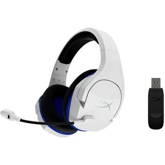  Наушники с микрофоном HyperX Stinger Core Wireless PS5 (CS002-WA) белый/голубой 4P5J1AA 