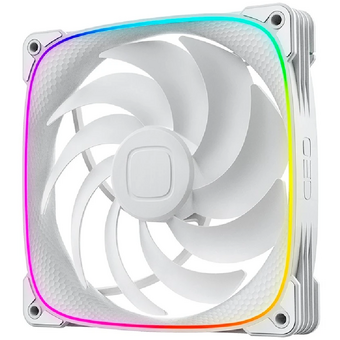  Вентилятор Geometric Future Squama 2503W-14 Single Pack (1F2503W114000) / 140mm, PWM, 2400 RPM, 91.15 CFM, 34.0 dBA, 5V ARGB, White 