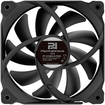  Вентилятор PentaWave PF-K12BS-R PWM / Reverse Blade /120mm 4 pin MHDB 600-1700rpm 72,6CFM 29.6dBA / Black 
