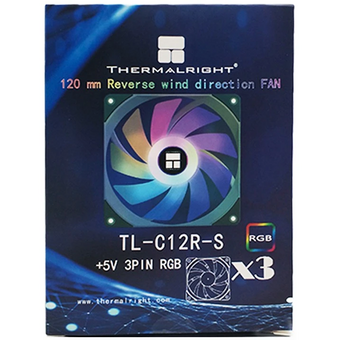  Комплект вентиляторов Thermalright TL-C12R-S (Pack of 3 ) (TRTLC12RS.3P) / Reverse / ARGB / 120mm PWM 