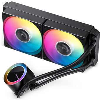  СВО JONSBO TG-240 ARGB Black LGA 2011/1700/1200/115X/AM5/AM4 (TDP 260W, ARGB Fan and Pump, PWM, Dual Fan 120mm) 