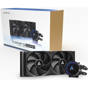  СВО Chieftec Iceberg 240 Dark CLC-240-BLK LGA1700/1200/115X/AM5/AM4 (TDP 300W, ARGB Pump, PWM, Dual Fan 120mm) 