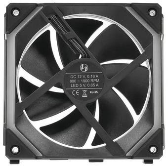  Вентилятор Lian Li UNI Fan SL120 Black (G99.12UF1B.R0) /UF-SL120-1B/ 120x120x25мм (PWM, ARGB, 800-1900 об/мин, 31dBa) 