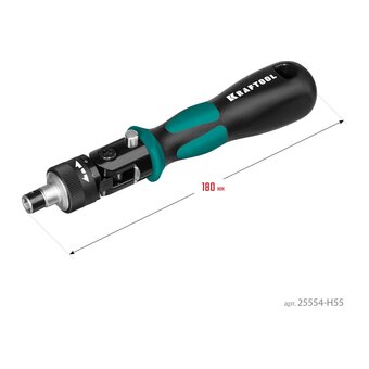  Отвертка реверсивно-рычажная KRAFTOOL X-Force-55 (25554-H55-z01) с насадками 55 шт 