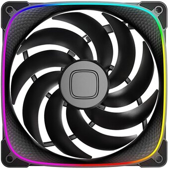 Вентилятор Geometric Future Squama 2503B-14 Single Pack (1F2503B114000) / 140mm, PWM, 2400 RPM, 91.15 CFM, 34.0 dBA, 5V ARGB, Black 