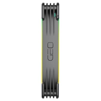  Вентилятор Geometric Future Squama 2503B-14 Single Pack (1F2503B114000) / 140mm, PWM, 2400 RPM, 91.15 CFM, 34.0 dBA, 5V ARGB, Black 