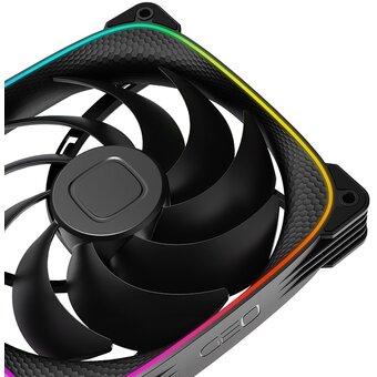  Вентилятор Geometric Future Squama 2503B-14 Single Pack (1F2503B114000) / 140mm, PWM, 2400 RPM, 91.15 CFM, 34.0 dBA, 5V ARGB, Black 