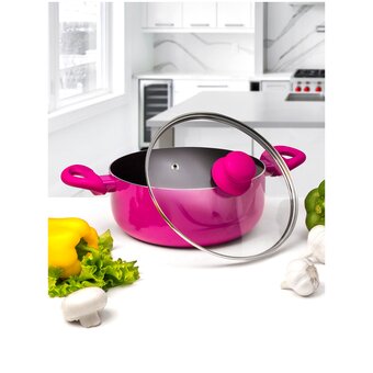  Кастрюля алюминиевая Servitta Siesta Sr0183 фуксия 