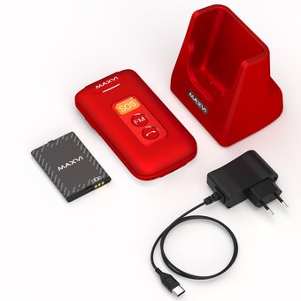  Мобильный телефон MAXVI E5 up Red 