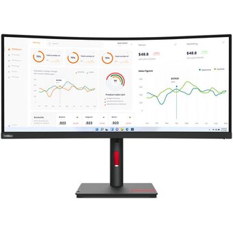  Монитор Lenovo ThinkVision T34w-30 (63D4GAT1UK) черный 