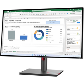  Монитор Lenovo ThinkVision P27q-30 (63A2GAT1UK) черный 